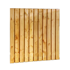 Grenen geschaafd plankenscherm 23-planks 15mm 180x180cm verticaal recht groen geïmpregneerd