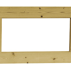 Vuren vast Raam met helder glas 72x45cm groen geïmpregneerd