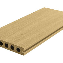 WPC 22,5x210mm FIberdeck Premium | ronde kamer | 2-zijdig | Cedar 300cm