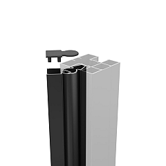 Boston Aluminium variabel hoekprofiel voor paal RAL9005 L-200cm