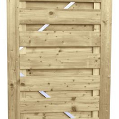 Jumbodeur geschaafd Vuren 15mm op verstelbaar stalen frame 100x180cm recht horizontaal