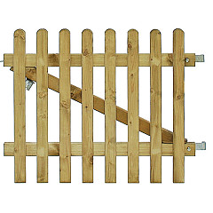 Excellent poort inclusief klinkset, 100x80cm groen geïmpregneerd