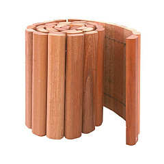 Hardhouten Rolborder Ø 4,5x20x180cm
