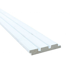 Vuren geschaafd triple profiel 2,2x14,5x400cm wit gespoten