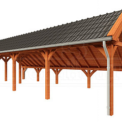 Kapschuur de Hoeve XL 11100x4400x3750mm (bxdxh)  links