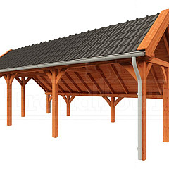 Kapschuur de Hoeve XL 8150x4400x3750mm (bxdxh) links