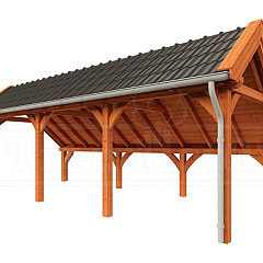 Kapschuur de Hoeve XL 8200x3800x3450mm (bxdxh) links
