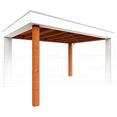 Buitenverblijf Verona model rechts 4000x3350x2500mm (bxdxh)