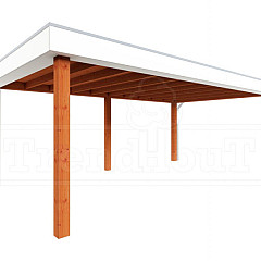 Buitenverblijf Verona model rechts 6250x4000x2500mm (bxdxh)