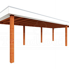 Buitenverblijf Verona model rechts 9150x4000x2500mm (bxdxh)