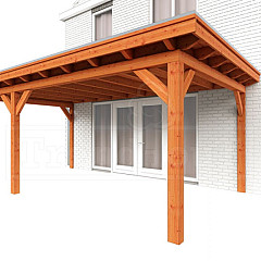 Aanbouwveranda Lucca 6050x3900x2600mm (bxdxh) links