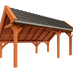 Kapschuur de Hoeve XL 5900x3800x3450mm (bxdxh) rechts