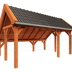 Kapschuur de Hoeve XL 5900x4400x3750mm (bxdxh) rechts