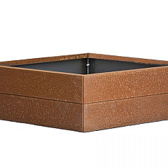 Bloembak Modulair Corten 120x120x28cm