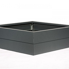 Bloembak Modulair Antraciet (RAL7016) fijnstructuur 120x120x28cm