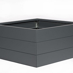 Bloembak Modulair Antraciet (RAL7016) fijnstructuur 120x120x42cm