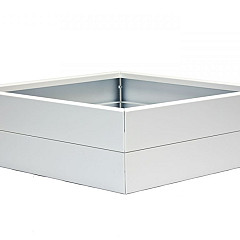 Bloembak Modulair Wit (RAL9016) fijnstructuur 90x90x28cm