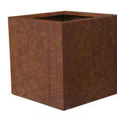 Bloembak Corten - vlak 60x60x60cm