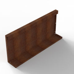 Bloembak Corten Module+ Recht Paneel (A) 90x42