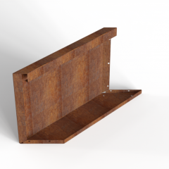 Bloembak Module+ Parallel paneel-Links (E) Corten 60x42cm