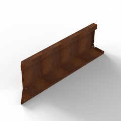 Bloembak Module+ Inwendig hoekpaneel (C) 90x28R Corten
