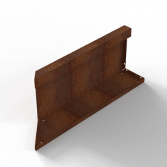 Bloembak Module+ Inwendig hoekpaneel (C) 60x28 R Corten