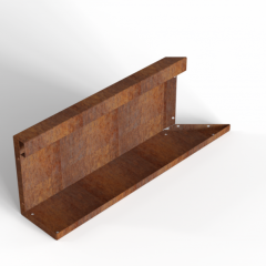 Bloembak Module+ Inwendig hoekpaneel-Links (C) Corten 60x28cm
