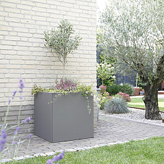 Bloembak vlak - 120x120x60 cm Taupe