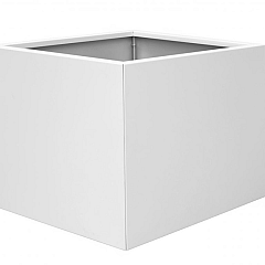 Bloembak vlak - Wit (RAL9016) fijnstructuur 90x90x60cm