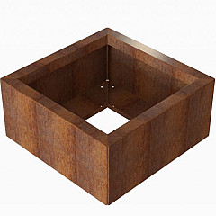 Bloembak Module+ 60x60x28cm | Corten