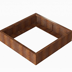 Bloembak Module+ 120x120x28cm | Corten