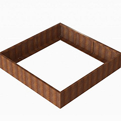 Bloembak Module+ 210x210x42cm | Corten