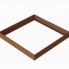 Bloembak Module+ 360x360x42cm | Corten