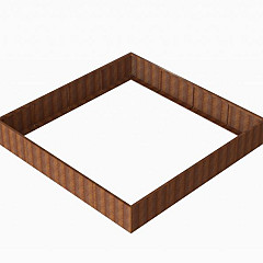 Bloembak Module+ 360x360x56cm | Corten