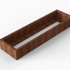 Bloembak Module+ 60x210x28cm | Corten