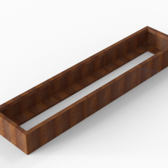 Bloembak Module+ 60x270x28cm | Corten