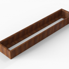 Bloembak Module+ 60x300x28cm | Corten