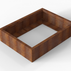 Bloembak Module+ 90x120x28cm | Corten