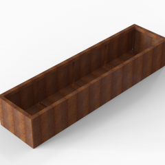 Bloembak Module+ 60x240x42cm | Corten