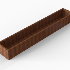 Bloembak Module+ 60x360x42cm | Corten