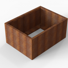 Bloembak Module+ 90x120x56cm | Corten