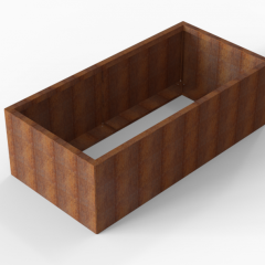 Bloembak Module+ 90x180x56cm | Corten