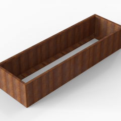 Bloembak Module+ 90x300x56cm | Corten