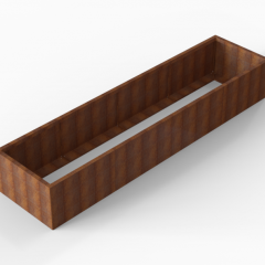 Bloembak Module+ 90x360x56cm | Corten