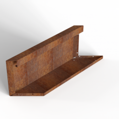 Bloembak Module+ Parallel paneel-Links (E) Corten 60x28cm