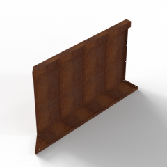 Bloembak Module+ Inwendig hoekpaneel (C) 90x56 R Corten