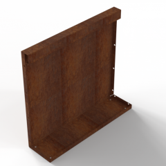 Bloembak Module+ Recht Paneel (A) Corten 60x56cm