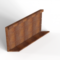 Bloembak Module+ Parallel paneel-Links (E) Corten 90x56cm