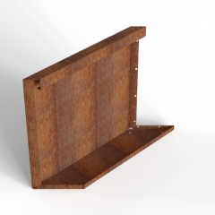 Bloembak Module+ Parallel paneel-Links (E) Corten 60x56cm