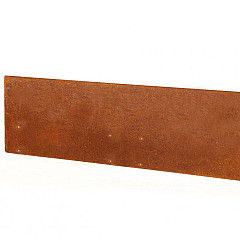 Kantopsluiting Cortenstaal Single 300cm x 10cm